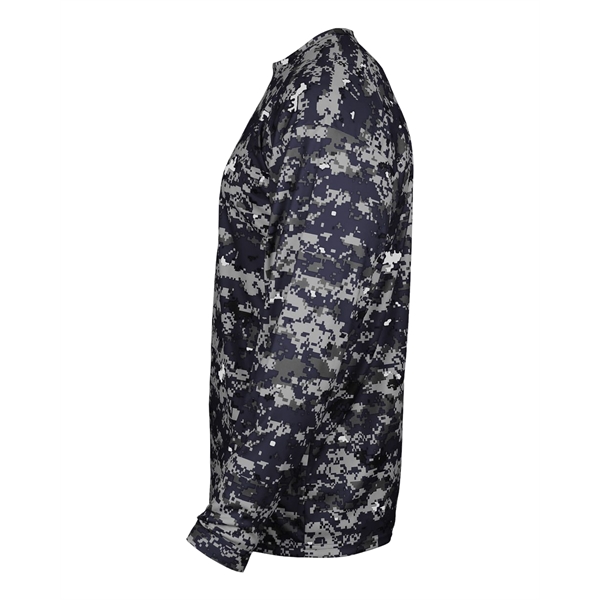 Long sleeve youth t-shirt with sport paneled shoulder for maximum movement,... from ASI 37461 Augusta Sportswear