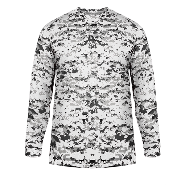 Long sleeve youth t-shirt with sport paneled shoulder for maximum movement,... from ASI 37461 Augusta Sportswear