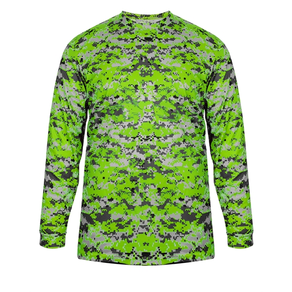 Long sleeve youth t-shirt with sport paneled shoulder for maximum movement,... from ASI 37461 Augusta Sportswear