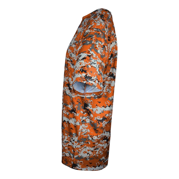 Digital tee with self-fabric collar, Badger sport paneled shoulder for maximum... from ASI 37461 Augusta Sportswear