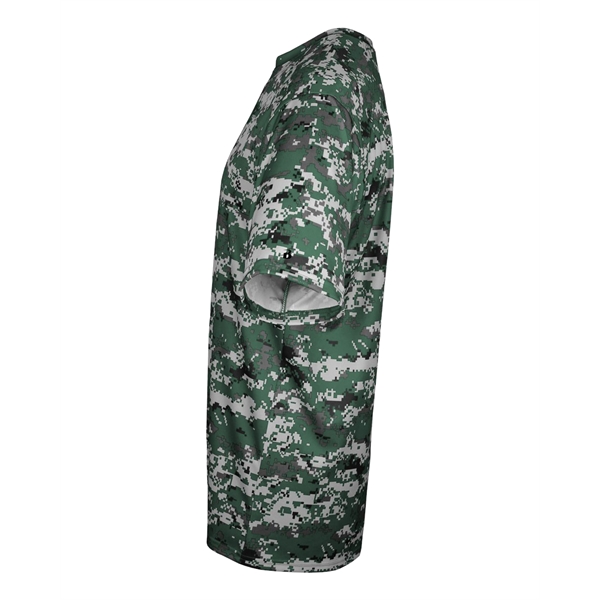 Digital tee with self-fabric collar, Badger sport paneled shoulder for maximum... from ASI 37461 Augusta Sportswear