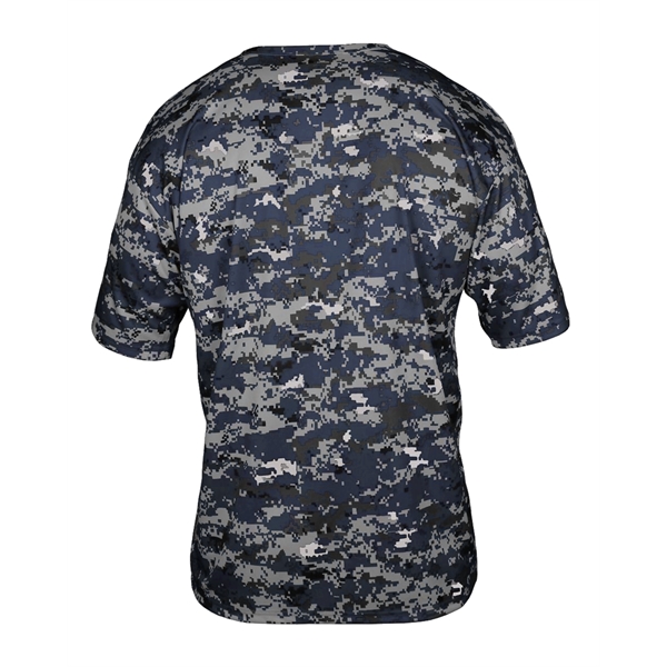 Digital tee with self-fabric collar, Badger sport paneled shoulder for maximum... from ASI 37461 Augusta Sportswear