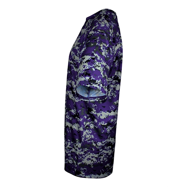 Digital tee with self-fabric collar, Badger sport paneled shoulder for maximum... from ASI 37461 Augusta Sportswear