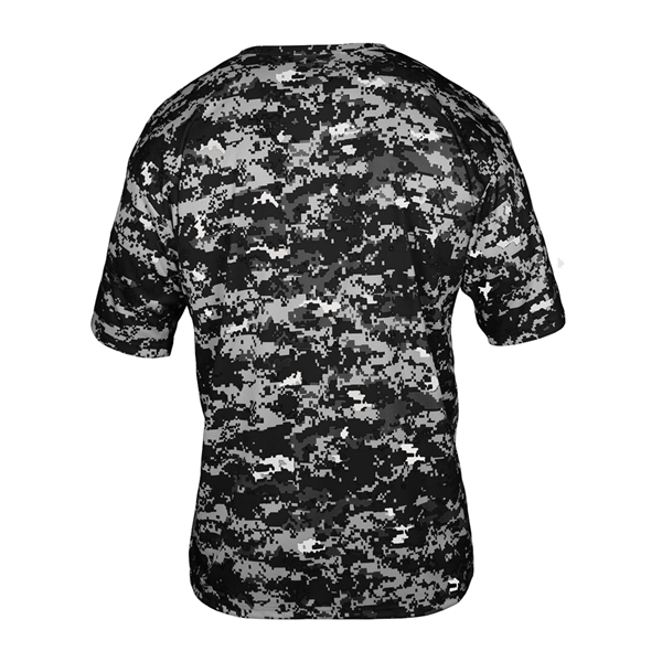 Digital tee with self-fabric collar, Badger sport paneled shoulder for maximum... from ASI 37461 Augusta Sportswear