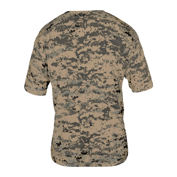 Digital tee with self-fabric collar, Badger sport paneled shoulder for maximum... from ASI 37461 Augusta Sportswear