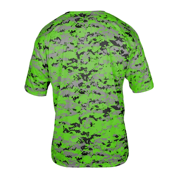 Digital tee with self-fabric collar, Badger sport paneled shoulder for maximum... from ASI 37461 Augusta Sportswear