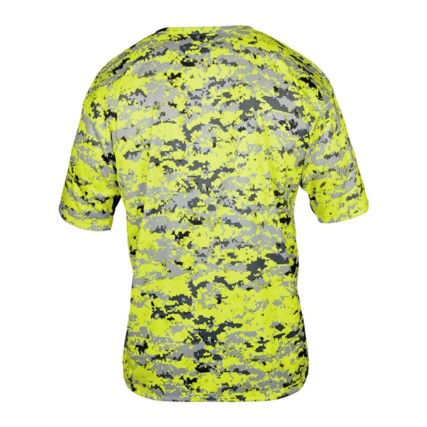 Digital tee with self-fabric collar, Badger sport paneled shoulder for maximum... from ASI 37461 Augusta Sportswear