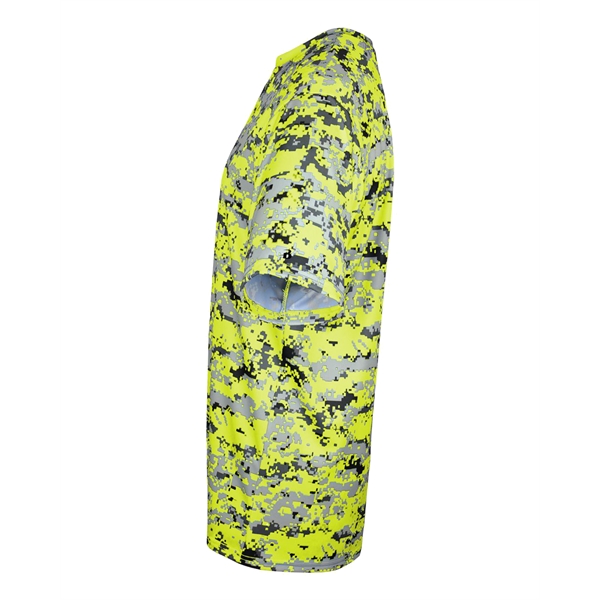 Digital tee with self-fabric collar, Badger sport paneled shoulder for maximum... from ASI 37461 Augusta Sportswear