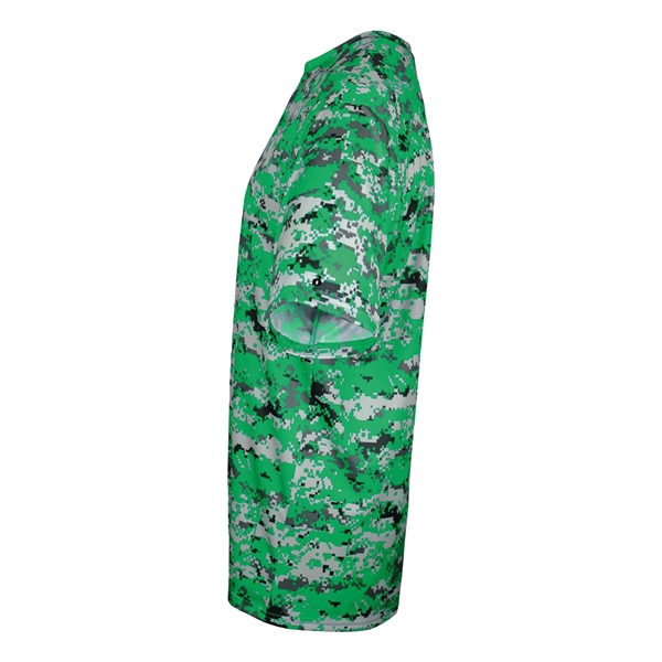 Digital tee with self-fabric collar, Badger sport paneled shoulder for maximum... from ASI 37461 Augusta Sportswear