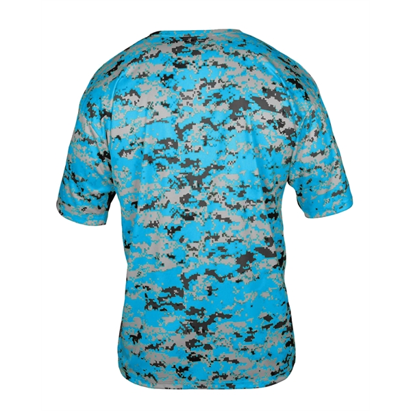 Digital tee with self-fabric collar, Badger sport paneled shoulder for maximum... from ASI 37461 Augusta Sportswear