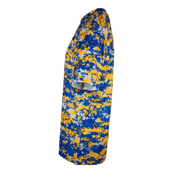 Digital tee with self-fabric collar, Badger sport paneled shoulder for maximum... from ASI 37461 Augusta Sportswear