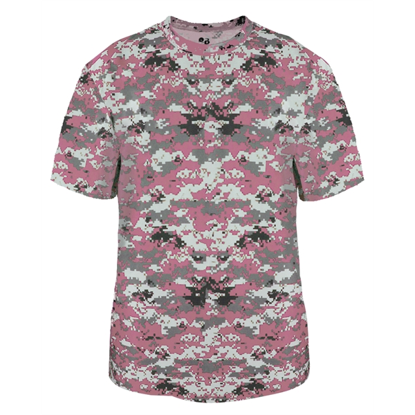 Youth digital tee with self-fabric collar, Badger sport paneled shoulder for... from ASI 37461 Augusta Sportswear