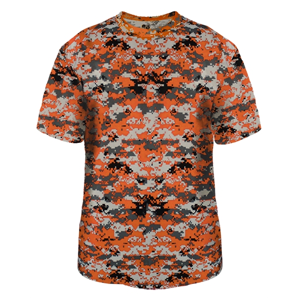 Youth digital tee with self-fabric collar, Badger sport paneled shoulder for... from ASI 37461 Augusta Sportswear