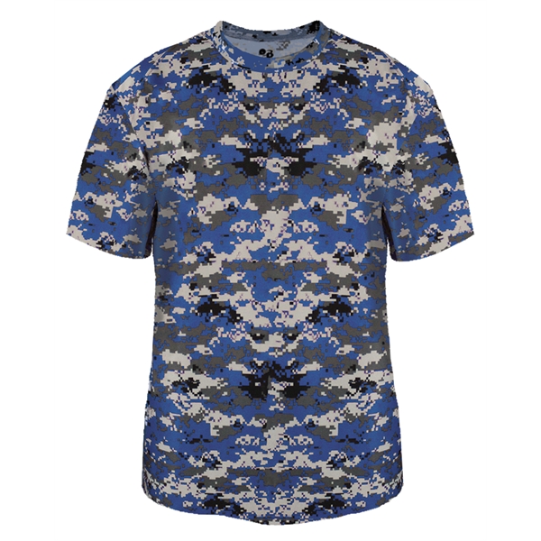 Youth digital tee with self-fabric collar, Badger sport paneled shoulder for... from ASI 37461 Augusta Sportswear