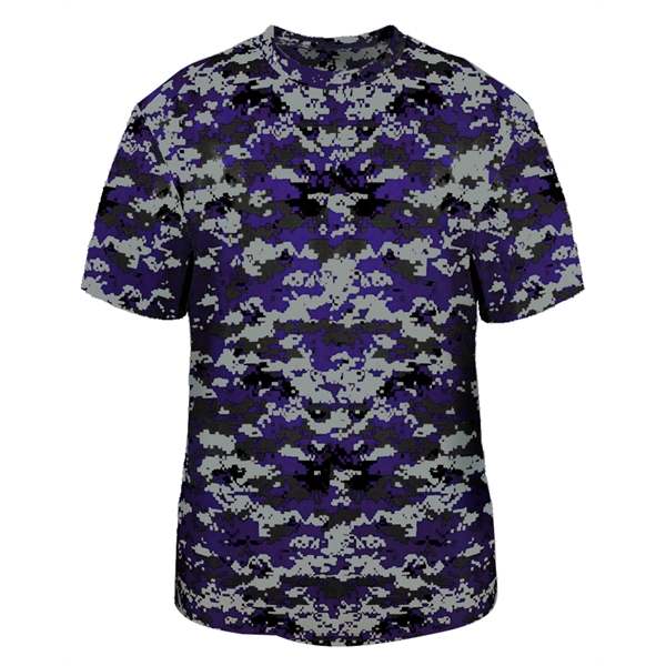 Youth digital tee with self-fabric collar, Badger sport paneled shoulder for... from ASI 37461 Augusta Sportswear