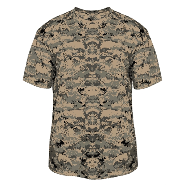 Youth digital tee with self-fabric collar, Badger sport paneled shoulder for... from ASI 37461 Augusta Sportswear