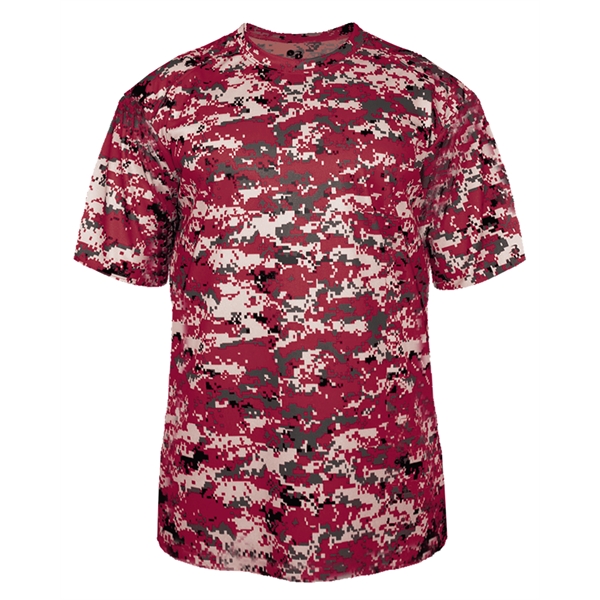 Youth digital tee with self-fabric collar, Badger sport paneled shoulder for... from ASI 37461 Augusta Sportswear