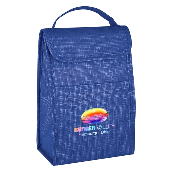 Lunch bag made of 80 gram non-woven, coated water-resistant polypropylene with... from ASI 61125 Hit Promotional Products / Hit®