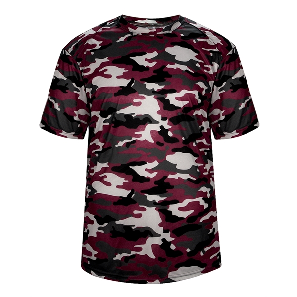 Youth camo tee with sport paneled shoulder for maximum movement, double-needle... from ASI 37461 Augusta Sportswear