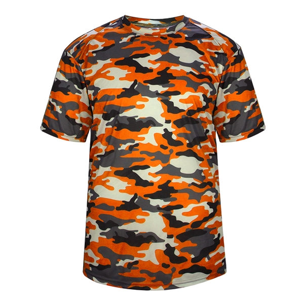 Youth camo tee with sport paneled shoulder for maximum movement, double-needle... from ASI 37461 Augusta Sportswear