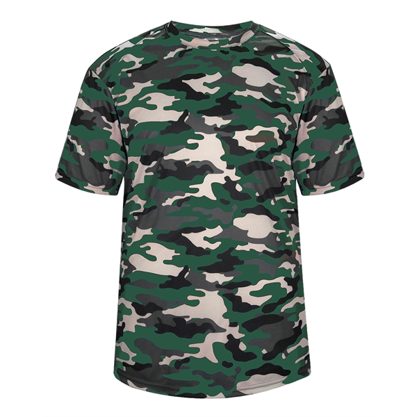 Youth camo tee with sport paneled shoulder for maximum movement, double-needle... from ASI 37461 Augusta Sportswear