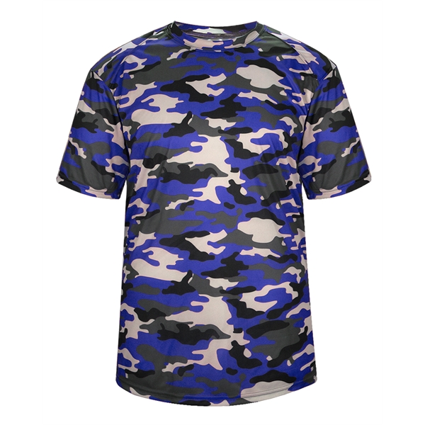 Youth camo tee with sport paneled shoulder for maximum movement, double-needle... from ASI 37461 Augusta Sportswear
