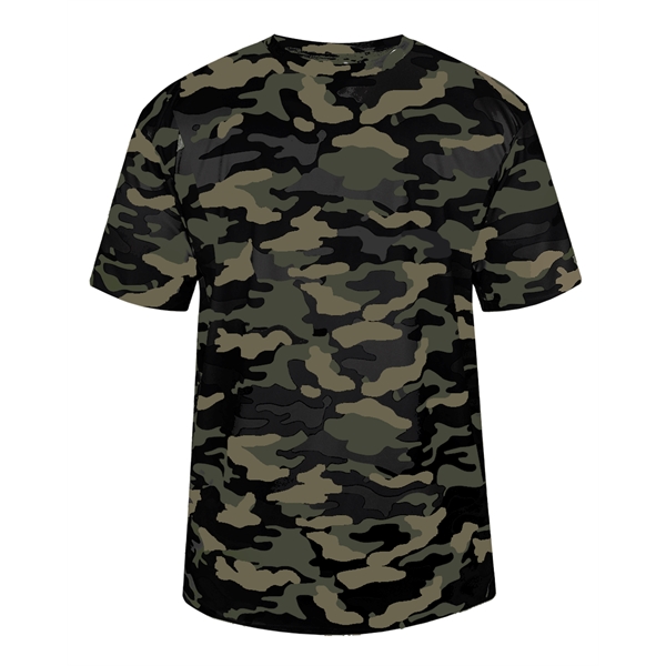 Youth camo tee with sport paneled shoulder for maximum movement, double-needle... from ASI 37461 Augusta Sportswear