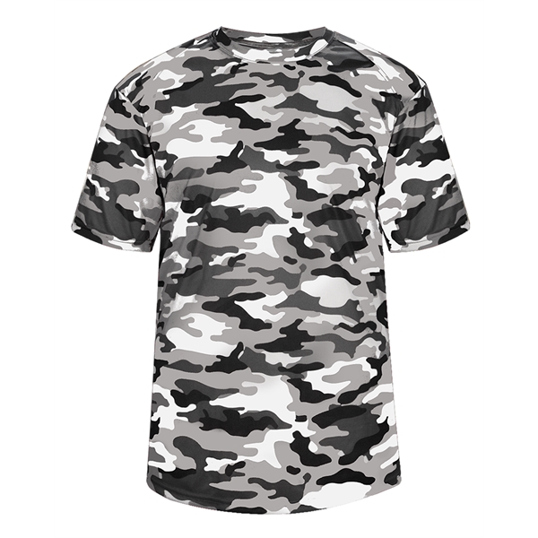 Youth camo tee with sport paneled shoulder for maximum movement, double-needle... from ASI 37461 Augusta Sportswear