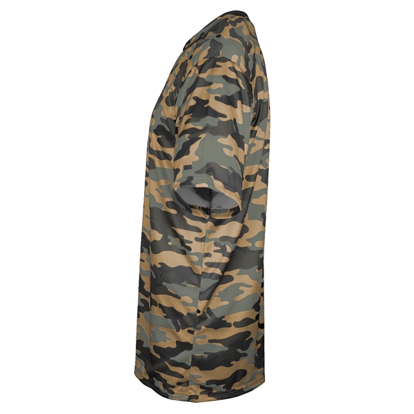 Youth camo tee with sport paneled shoulder for maximum movement, double-needle... from ASI 37461 Augusta Sportswear