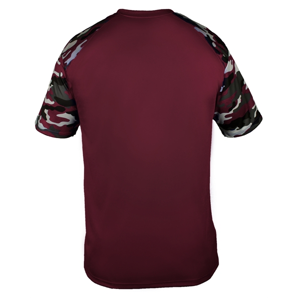 Camo youth tee with self-fabric collar, sublimated shoulder panels and sleeves.... from ASI 37461 Augusta Sportswear