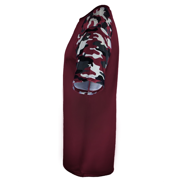 Camo youth tee with self-fabric collar, sublimated shoulder panels and sleeves.... from ASI 37461 Augusta Sportswear