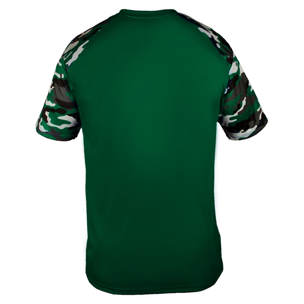 Camo youth tee with self-fabric collar, sublimated shoulder panels and sleeves.... from ASI 37461 Augusta Sportswear