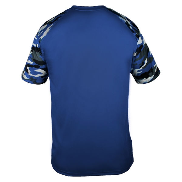 Camo youth tee with self-fabric collar, sublimated shoulder panels and sleeves.... from ASI 37461 Augusta Sportswear