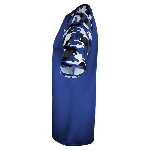 Camo youth tee with self-fabric collar, sublimated shoulder panels and sleeves.... from ASI 37461 Augusta Sportswear