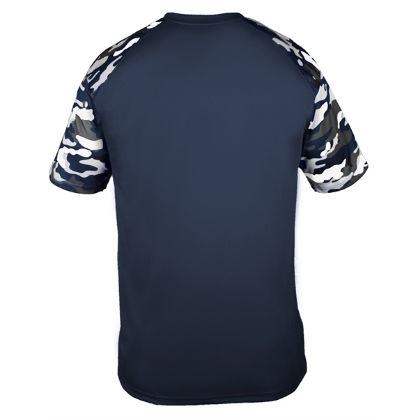 Camo youth tee with self-fabric collar, sublimated shoulder panels and sleeves.... from ASI 37461 Augusta Sportswear