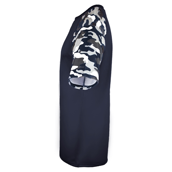 Camo youth tee with self-fabric collar, sublimated shoulder panels and sleeves.... from ASI 37461 Augusta Sportswear