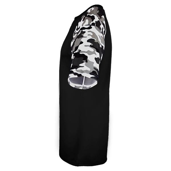 Camo youth tee with self-fabric collar, sublimated shoulder panels and sleeves.... from ASI 37461 Augusta Sportswear