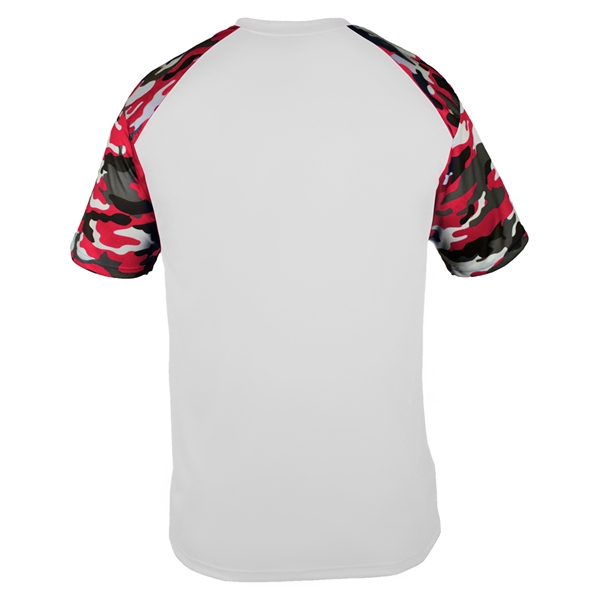 Camo youth tee with self-fabric collar, sublimated shoulder panels and sleeves.... from ASI 37461 Augusta Sportswear