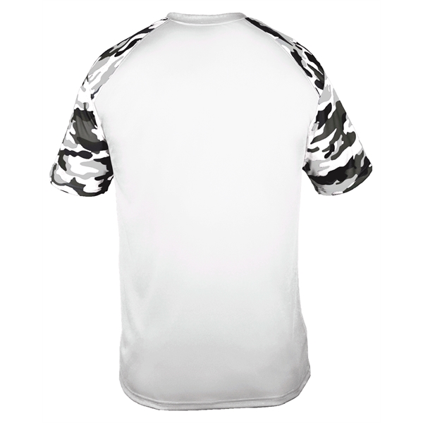 Camo youth tee with self-fabric collar, sublimated shoulder panels and sleeves.... from ASI 37461 Augusta Sportswear