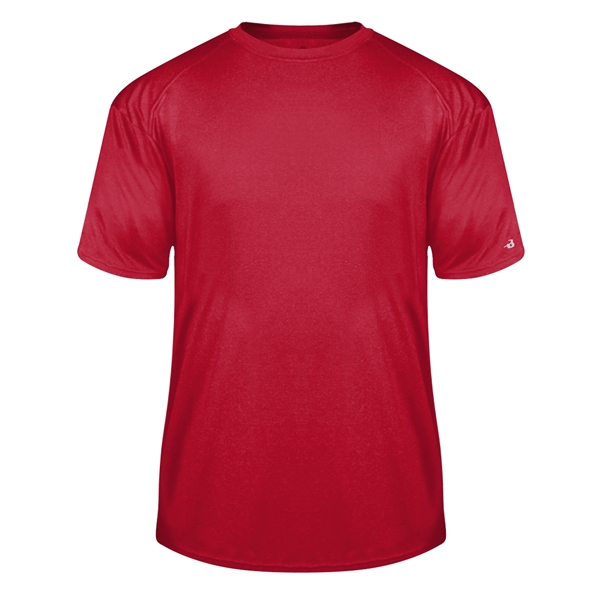 Pro heathered tee with self-fabric collar, Badger sport paneled shoulder for... from ASI 37461 Augusta Sportswear