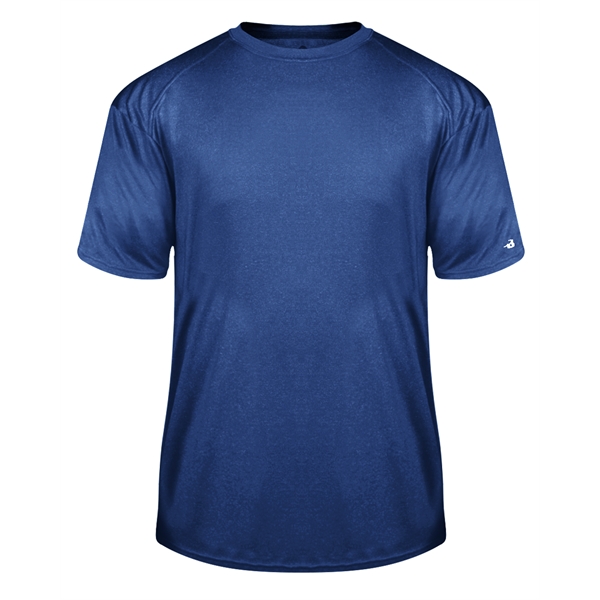 Pro heathered tee with self-fabric collar, Badger sport paneled shoulder for... from ASI 37461 Augusta Sportswear