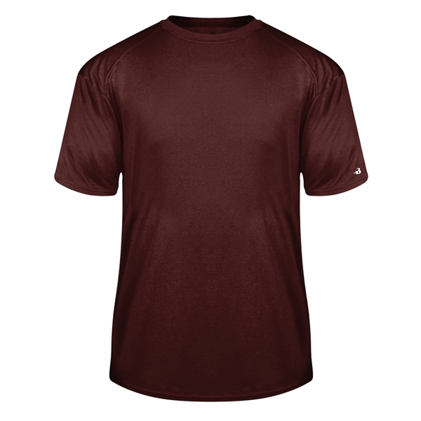 Pro heathered tee with self-fabric collar, Badger sport paneled shoulder for... from ASI 37461 Augusta Sportswear