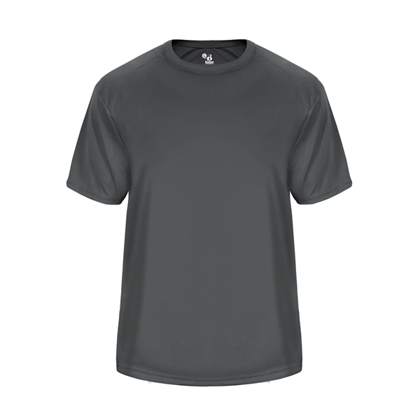 Vent back tee with self-fabric collar, Badger sport paneled shoulder for... from ASI 37461 Augusta Sportswear
