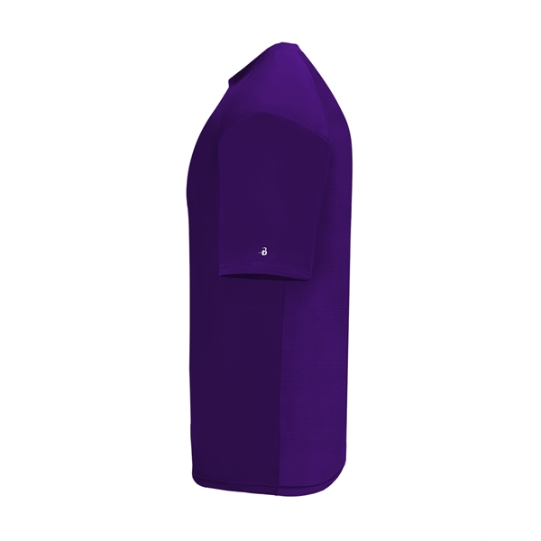 Vent back tee with self-fabric collar, Badger sport paneled shoulder for... from ASI 37461 Augusta Sportswear