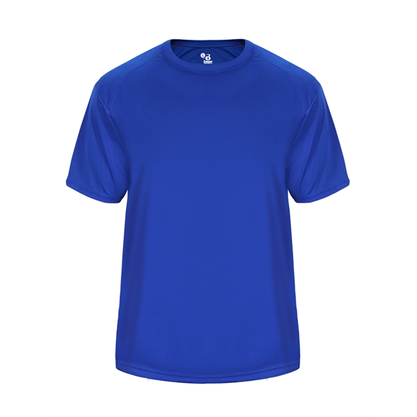 Vent back tee with self-fabric collar, Badger sport paneled shoulder for... from ASI 37461 Augusta Sportswear