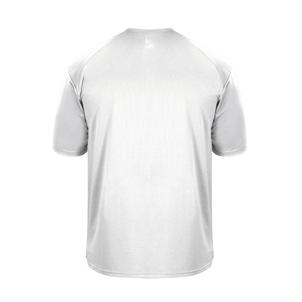 Vent back tee with self-fabric collar, Badger sport paneled shoulder for... from ASI 37461 Augusta Sportswear