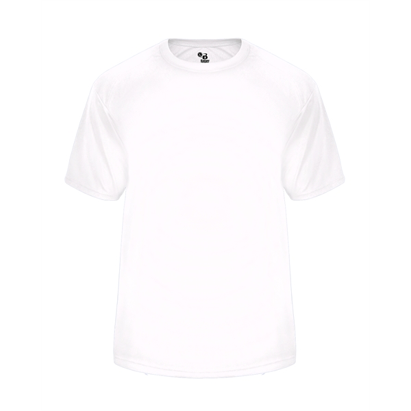 Vent back tee with self-fabric collar, Badger sport paneled shoulder for... from ASI 37461 Augusta Sportswear