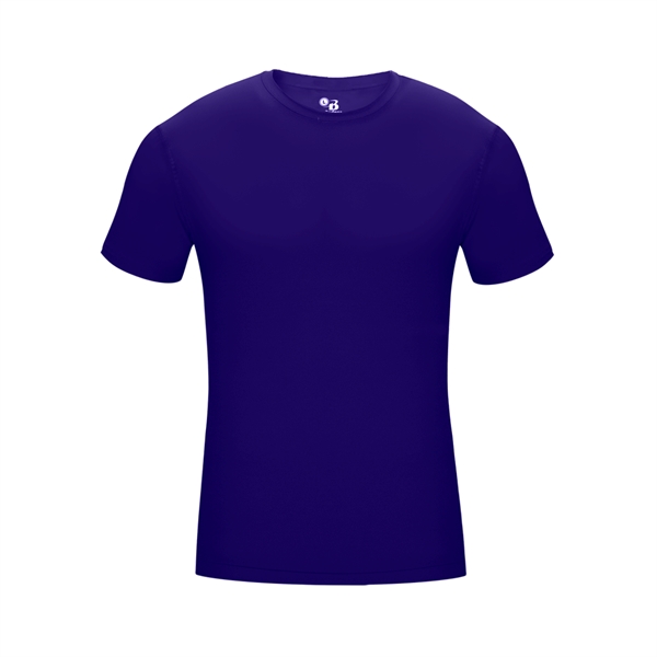Youth pro-compression crew with self-fabric collar, stretch body fit, double-needle hem,... from ASI 37461 Augusta Sportswear
