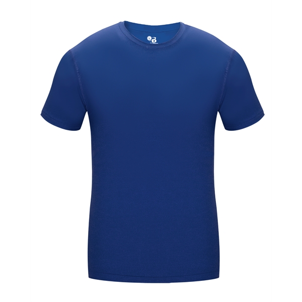 Youth pro-compression crew with self-fabric collar, stretch body fit, double-needle hem,... from ASI 37461 Augusta Sportswear