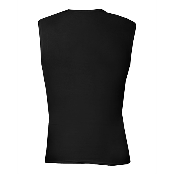 Sleeveless compression crew shirt with self-fabric collar, Stretch body fit, Double-needle... from ASI 37461 Augusta Sportswear